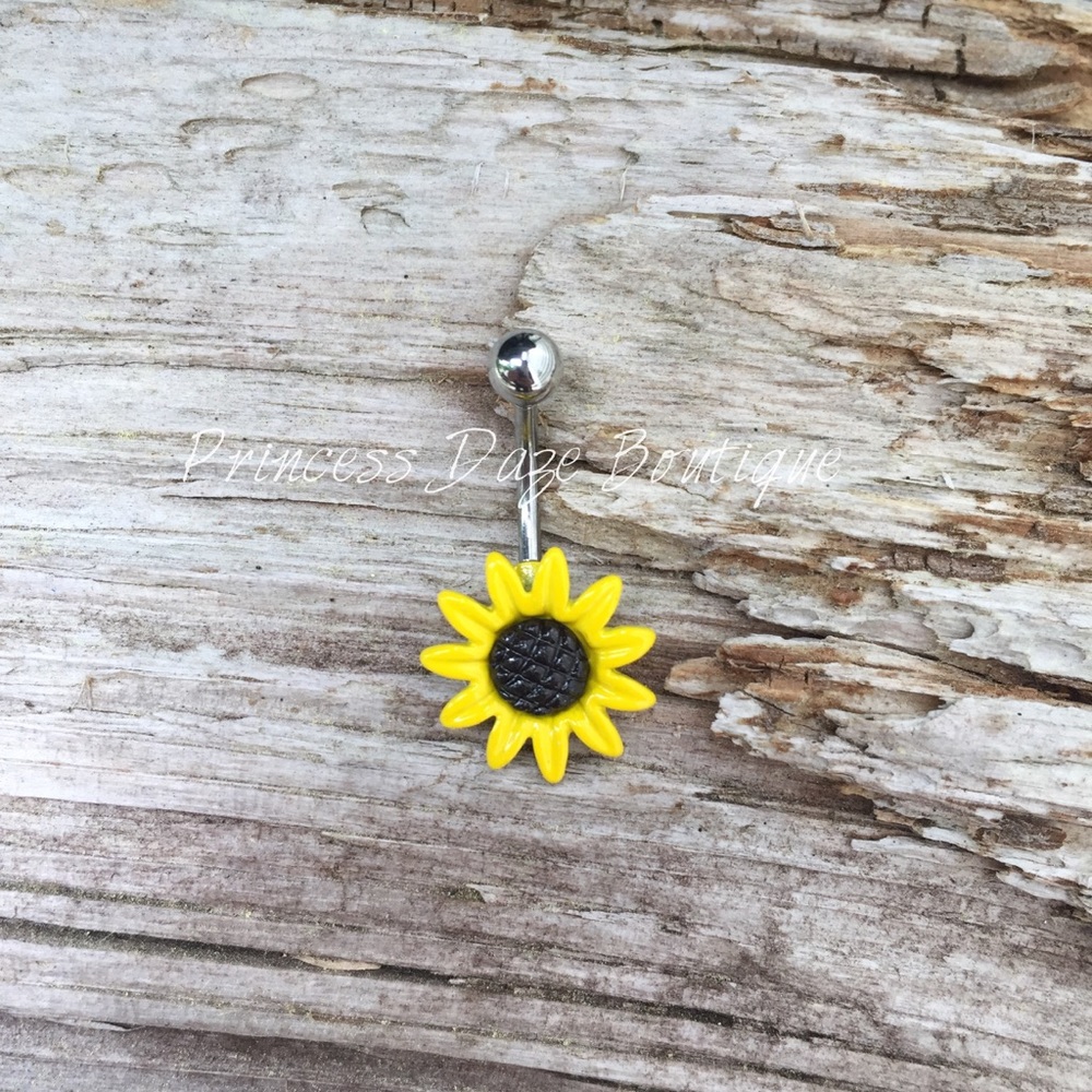 Sunflower Belly Button Ring